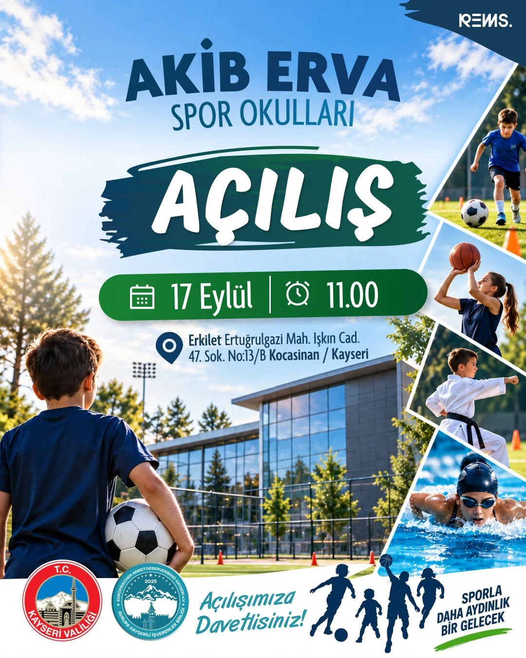 AKİB Erva Spor Kulübü, 17 Eylül’de gençlerle buluşuyor kapak görseli