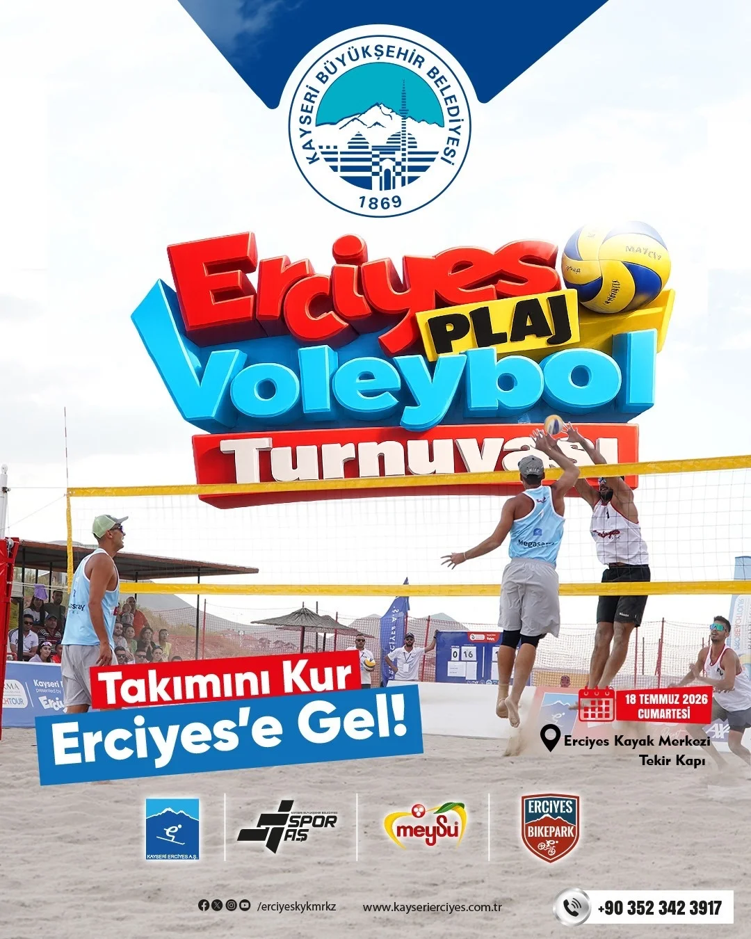 Erciyes Plaj Voleybolu Turnuvası için kayıtlar başladı