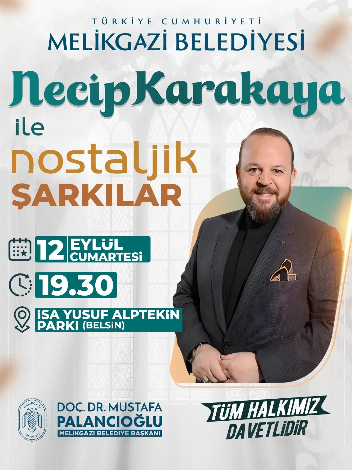 Necip Karakaya ile nostaljik şarkılar Melikgazi’de kapak görseli